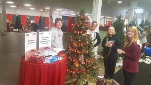 Linn County PF Festival of Trees decorated tree.  Proceeds of the silent auction go towards non profit organizations supported by the Local JayCees.  Thanks to the Corridor Clay Crushers College Trap team with student athletes from Mt Mercy University and Kirkwood Community College.